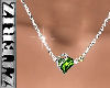 Necklace - Heart Emerald