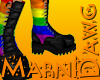 Rainbow Combat Boots