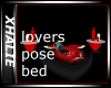 lovers bed with poses