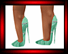 Crystal Green Heels