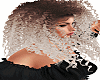 Blonde curly hair