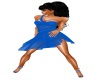 Blue chiffon dance dress