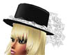 Victorian Black Pvc hat