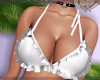 White Ruffle Bikini T