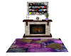 {D}Purple Rug Fireplace