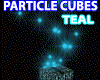 Teal Star Particle Cube