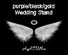 purple black wedding sta