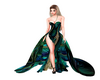 Peacock party gown