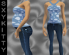 BLM powerblu jean outfit