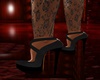 Black Suade & Lace Heels
