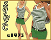 Green Shorts/Top c1973