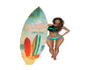 Surfboard with poses