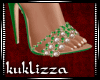 (KUK)jewel heels emerald