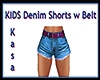 KIDS Denim Shorts w Belt