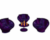 3 Purple Chairs