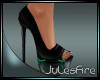 FIRE Teal Bow Plat Pumps