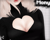 x Heart Dress Black