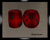 Red Kissing Dice 