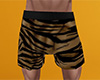 Brown Tiger Stripe PJ Shorts (M)