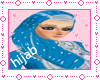 !i Blue Hijab Wrap Style