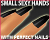 Small Hand Black Nails