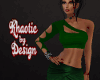 Open cropped green top