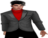 Red Turtleneck Suit