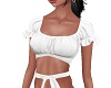 White Frilly Tied T