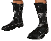 Black Leather Rock Boots