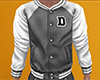 Varsity Jacket Gray White (M)