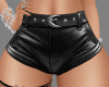 sw Black Leather Shorts