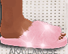 PINK FUR SLIPPERS