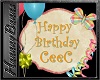 CeeC birthday floor sign