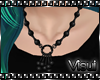 V| Black Pearl Necklace