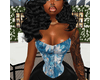 Colored Blue Corset