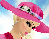 Pink Satin Brim Hat