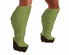 green leather boots