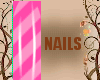 {L4} pink stripe nails