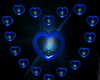 Electric Blue Heart Wall