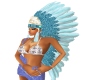 turquoise head dress