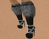 spiked black fur boots