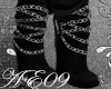 [AE09]chained boots bl.