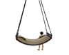 Tan Swing Bed with Pillo