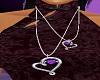 Silver & Purple Pr Heart