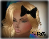 :Black Glitter Hair bow: