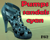 Pumps sandals cyan