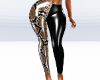 Snake/latex leggings