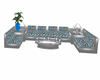 Blue/Silver Couch Set