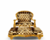 GOLD AND CREAM CHAIR