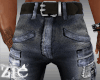 Muscle Ripped Jeans Blue